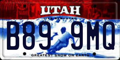 UT license plate B899MQ