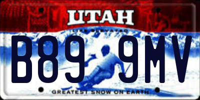 UT license plate B899MV