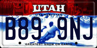 UT license plate B899NJ
