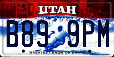 UT license plate B899PM