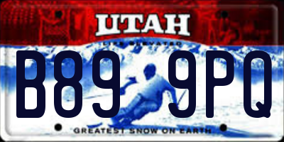 UT license plate B899PQ