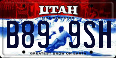 UT license plate B899SH