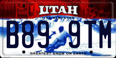 UT license plate B899TM