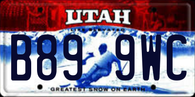 UT license plate B899WC