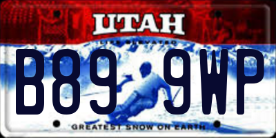 UT license plate B899WP