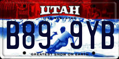 UT license plate B899YB