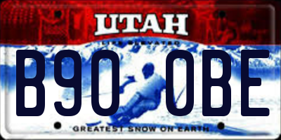 UT license plate B900BE