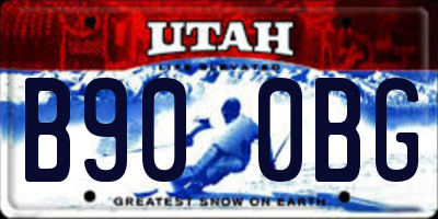UT license plate B900BG