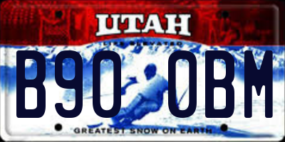 UT license plate B900BM