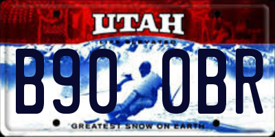 UT license plate B900BR