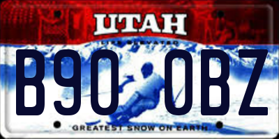 UT license plate B900BZ