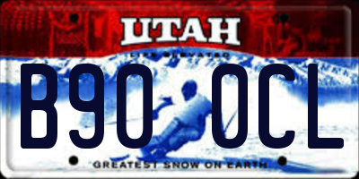UT license plate B900CL