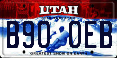 UT license plate B900EB