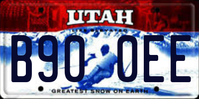 UT license plate B900EE