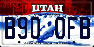 UT license plate B900FB