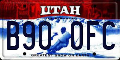 UT license plate B900FC