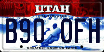 UT license plate B900FH
