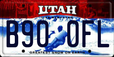 UT license plate B900FL