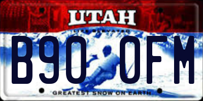UT license plate B900FM
