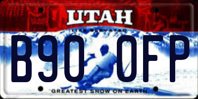 UT license plate B900FP