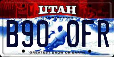 UT license plate B900FR