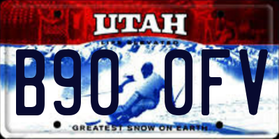 UT license plate B900FV