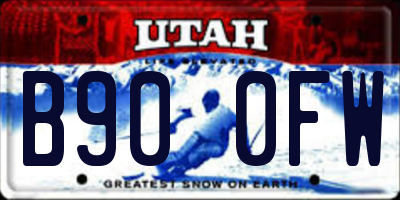 UT license plate B900FW