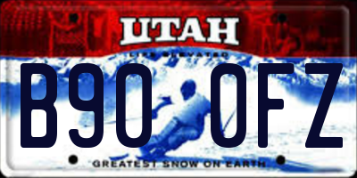 UT license plate B900FZ