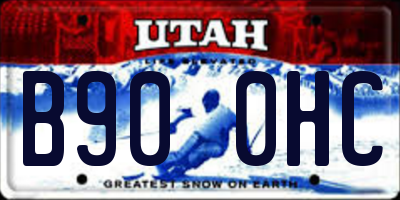 UT license plate B900HC