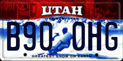 UT license plate B900HG