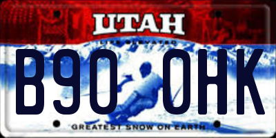 UT license plate B900HK