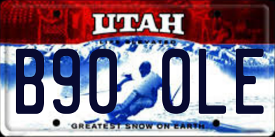 UT license plate B900LE