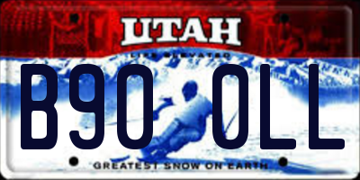 UT license plate B900LL