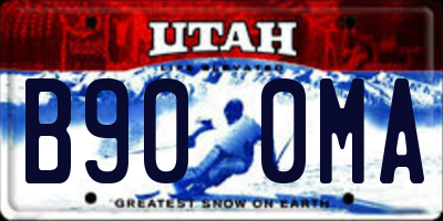 UT license plate B900MA