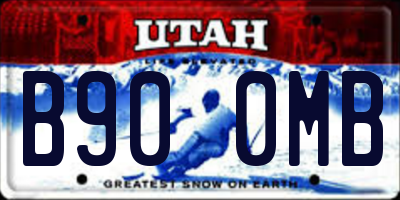 UT license plate B900MB