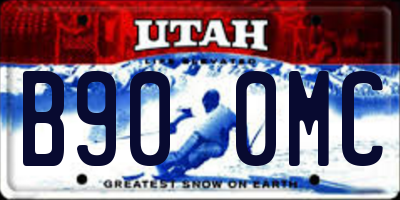 UT license plate B900MC