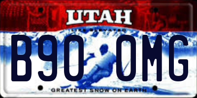 UT license plate B900MG
