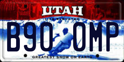 UT license plate B900MP