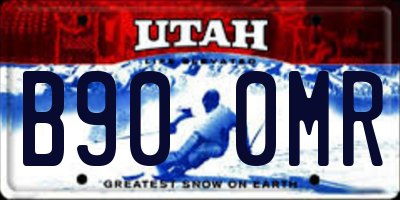 UT license plate B900MR