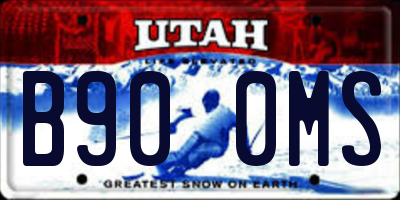 UT license plate B900MS