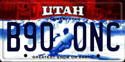 UT license plate B900NC