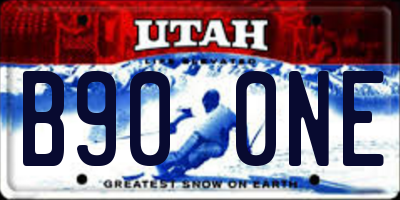 UT license plate B900NE