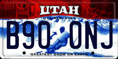 UT license plate B900NJ