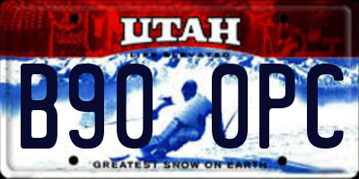 UT license plate B900PC