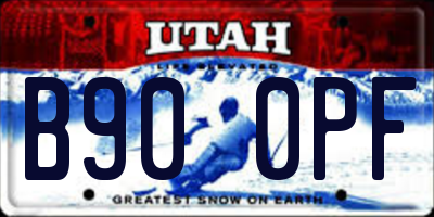 UT license plate B900PF