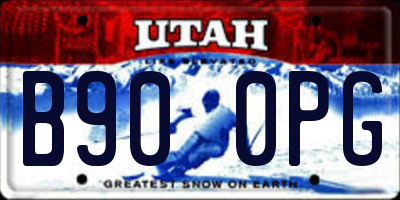UT license plate B900PG