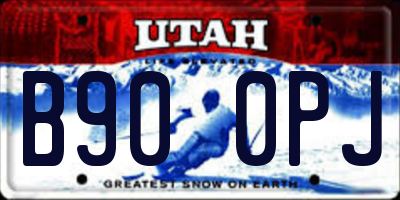 UT license plate B900PJ