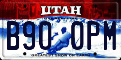 UT license plate B900PM