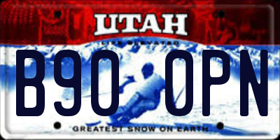 UT license plate B900PN