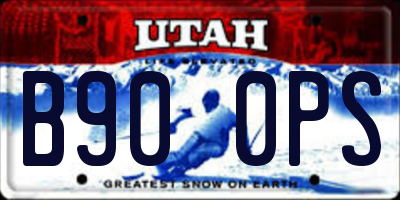 UT license plate B900PS